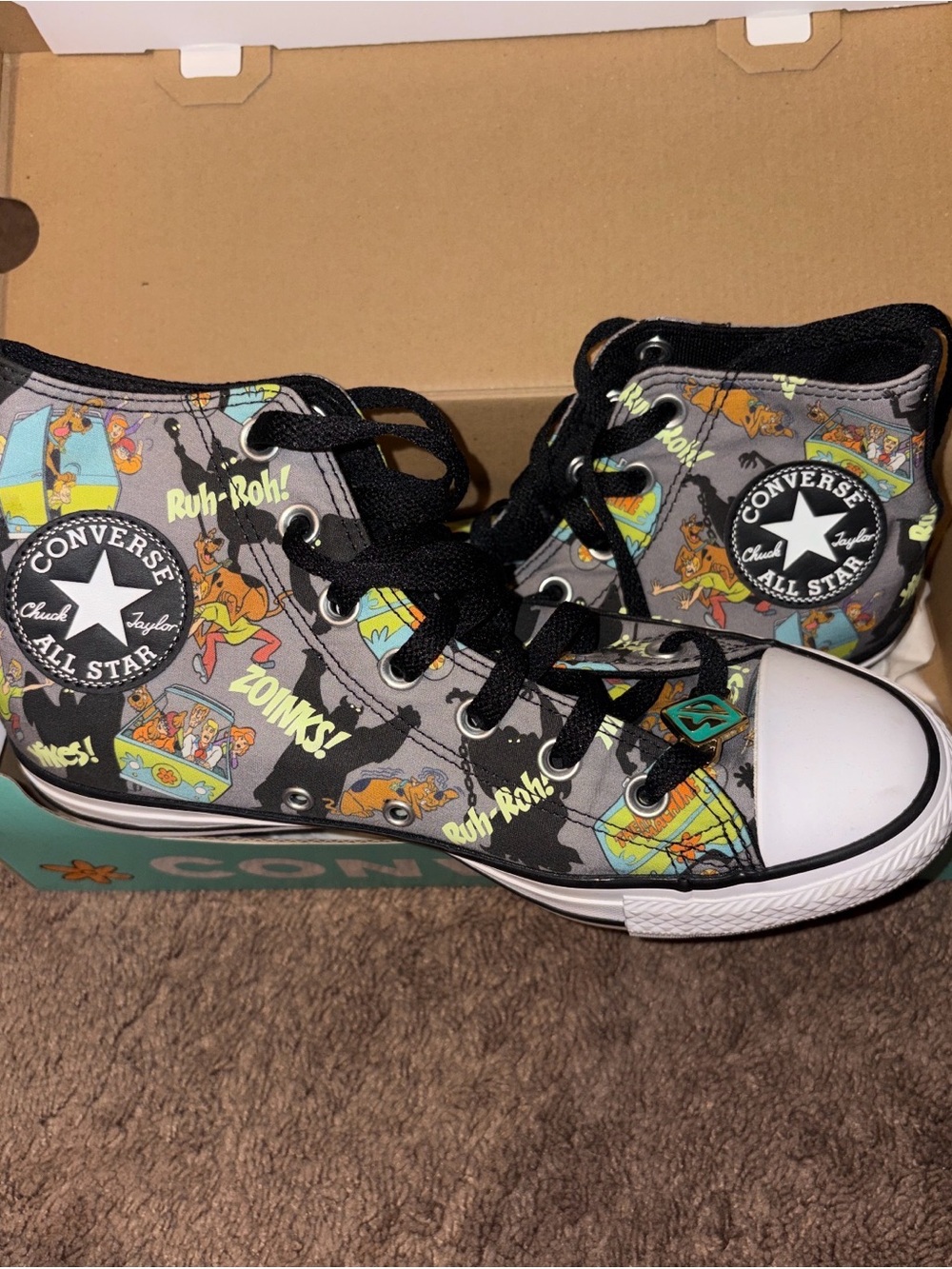 Converse Scooby-Doo Graphic High-Top Sneaker in Black and Gray